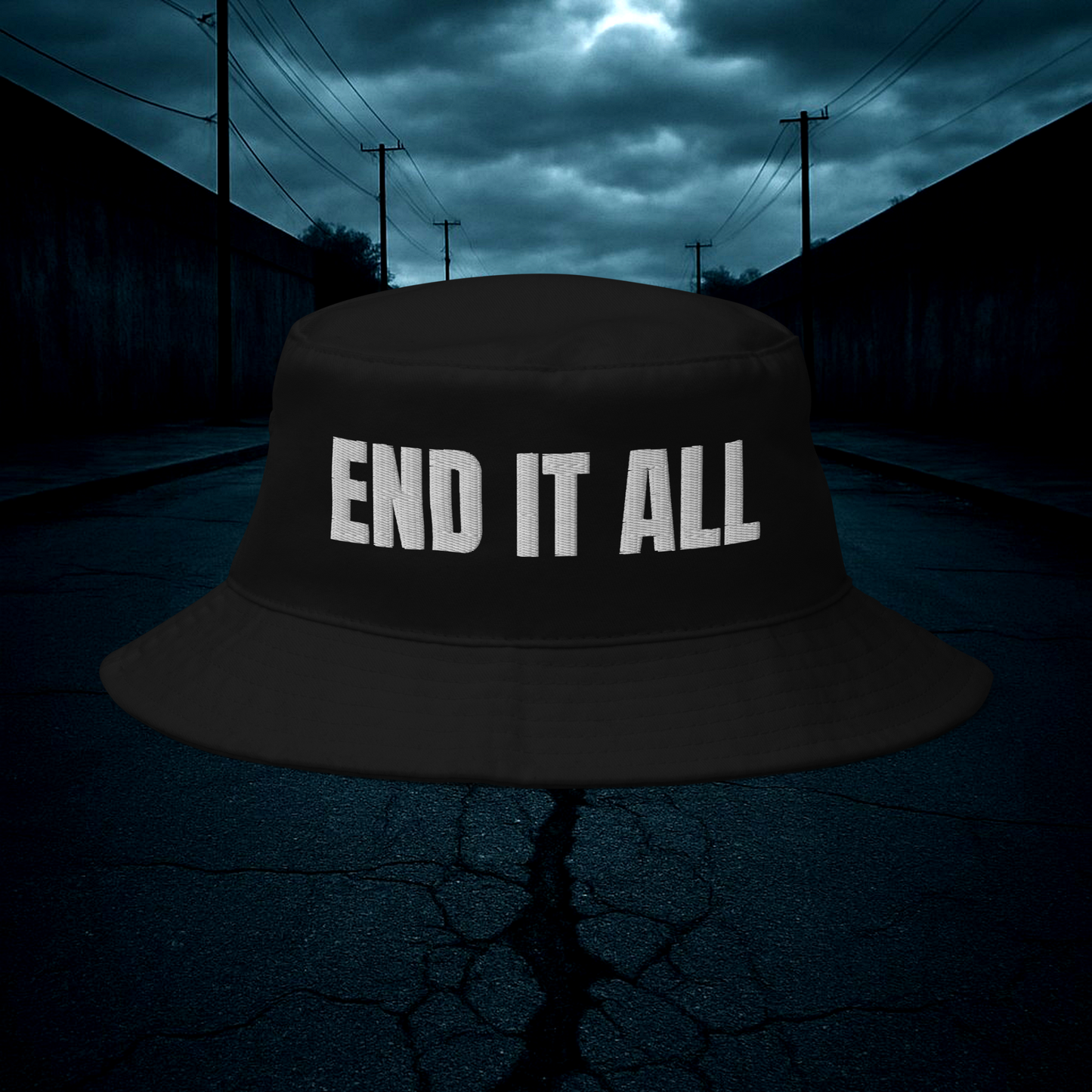End It All Bucket Hat – Black