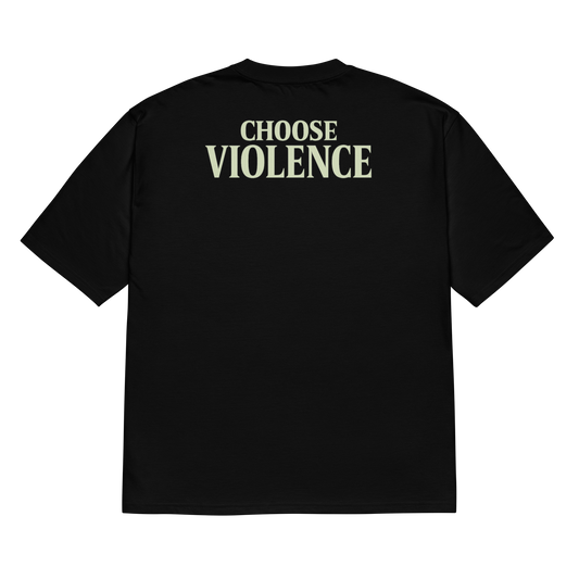 Choose Violence Oversized Tee – Black